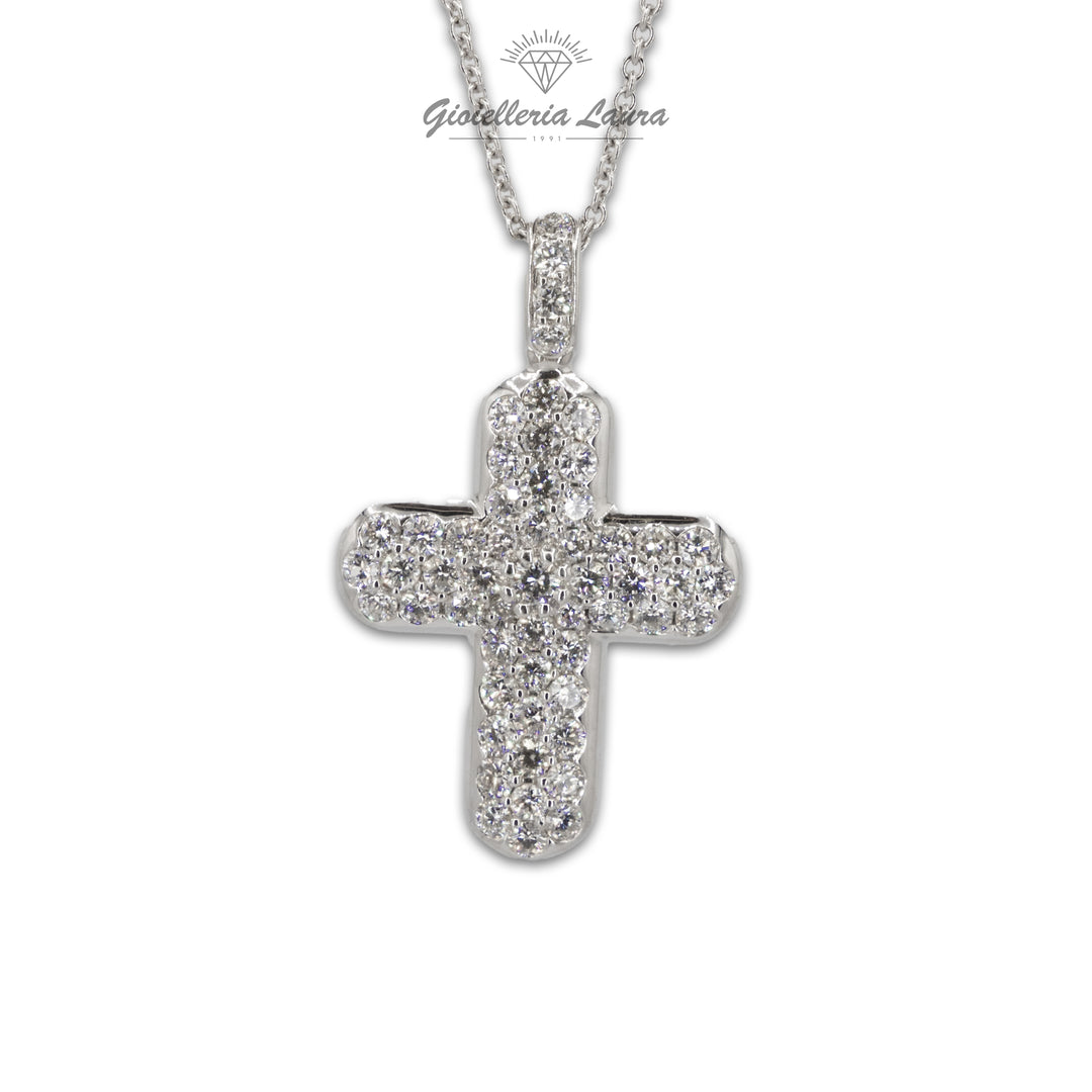 Collana Croce con Diamanti Crivelli